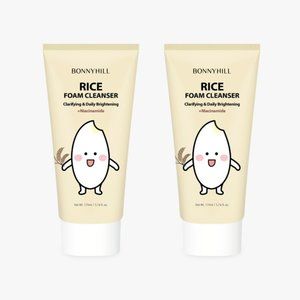 New Lot 2x Korean BONNYHILL Rice Foam Cleanser 170ml 5.7fl oz Claryfing K-Beauty